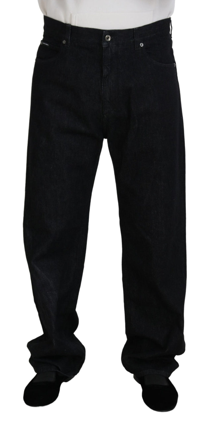 Dolce & Gabbana Black Washed Cotton  Casual Denim Jeans