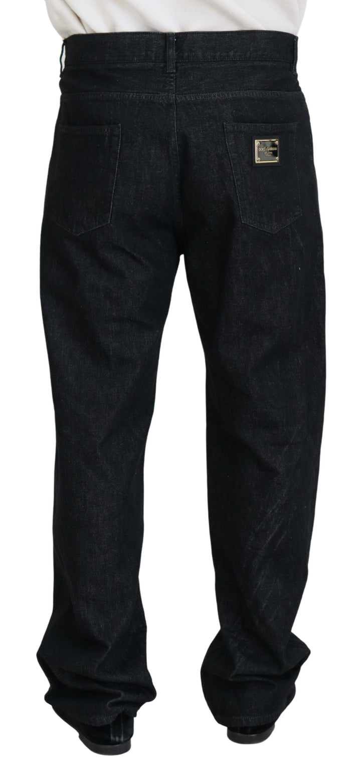 Dolce & Gabbana Black Washed Cotton  Casual Denim Jeans