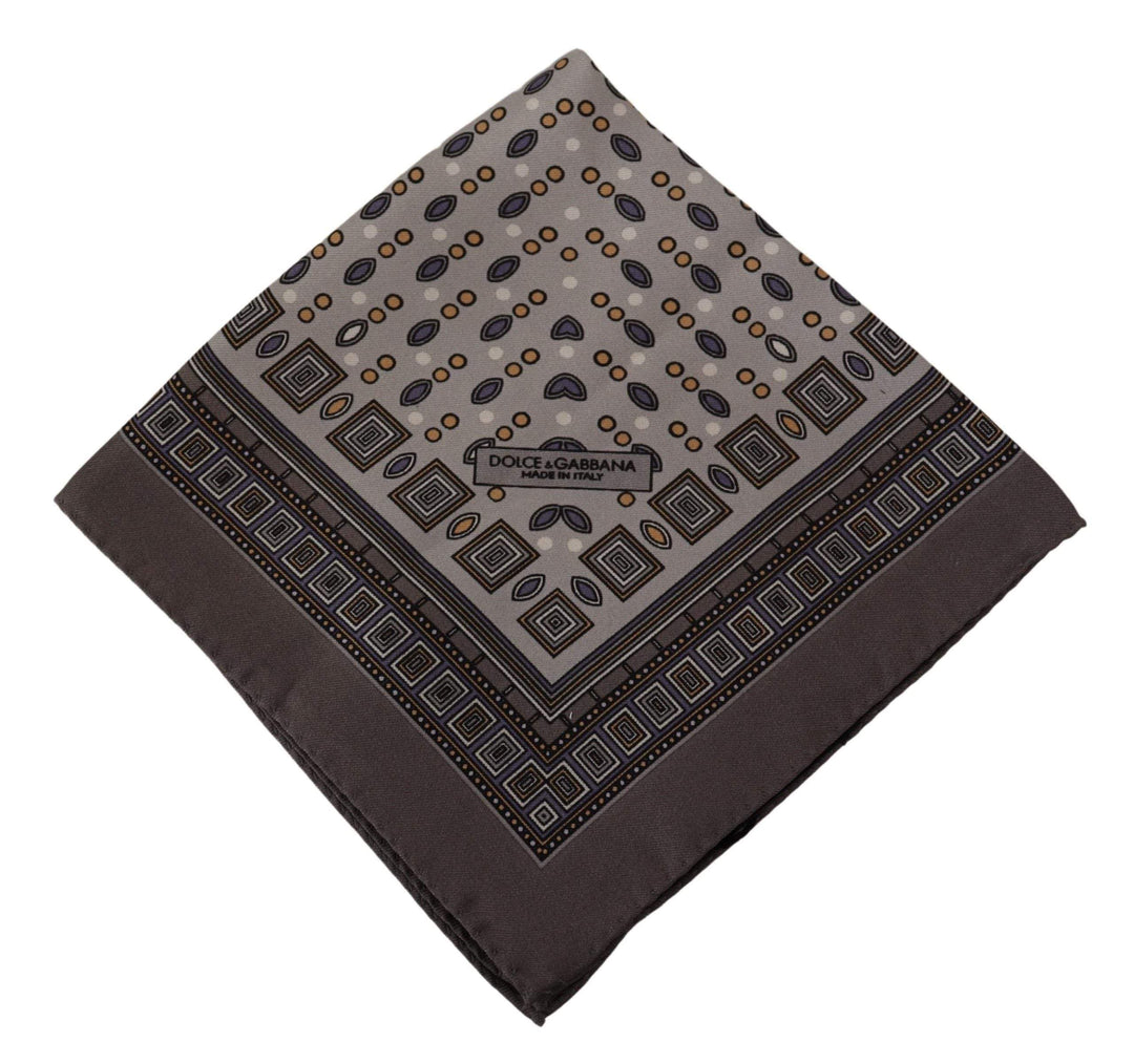 Dolce & Gabbana Brown Silk Pocket Square Handkerchief Scarf #men, Brown, Dolce & Gabbana, feed-agegroup-adult, feed-color-Brown, feed-gender-male, Handkerchief - Men - Accessories at SEYMAYKA