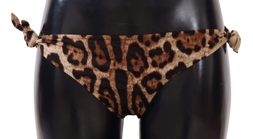 Dolce & Gabbana Bikini Bottom Brown Leopard Print Swimsuit Swimwear Dolce & Gabbana, feed-1, IT2 | S, IT3 | M, IT4 | L, IT5 | XL, Swimwear - Women - Clothing, White at SEYMAYKA