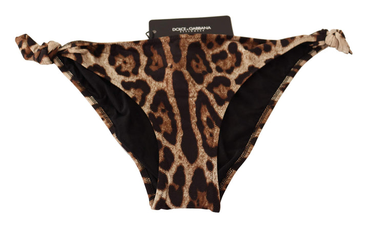 Dolce & Gabbana Bikini Bottom Brown Leopard Print Swimsuit Swimwear Dolce & Gabbana, feed-1, IT2 | S, IT3 | M, IT4 | L, IT5 | XL, Swimwear - Women - Clothing, White at SEYMAYKA