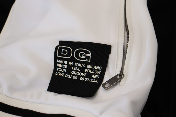 Dolce & Gabbana Black Polyester Hooded Full Zip Jacket