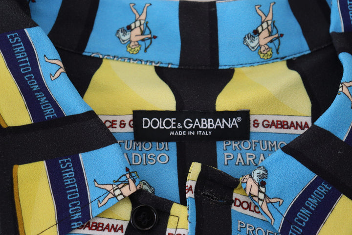 Dolce & Gabbana Multicolor Printed Viscose Casual Shirt