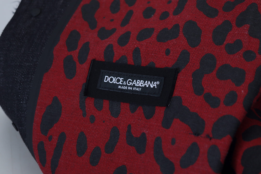 Dolce & Gabbana Black Cotton Full Button Denim Jacket