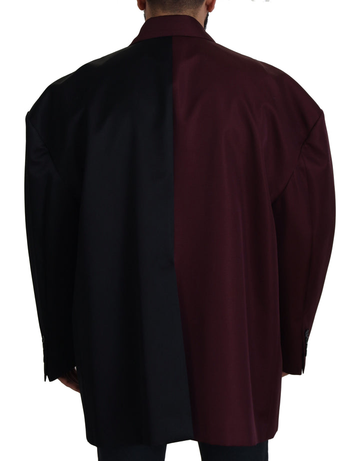 Dolce & Gabbana Bordeaux Polyester Double Breasted Jacket