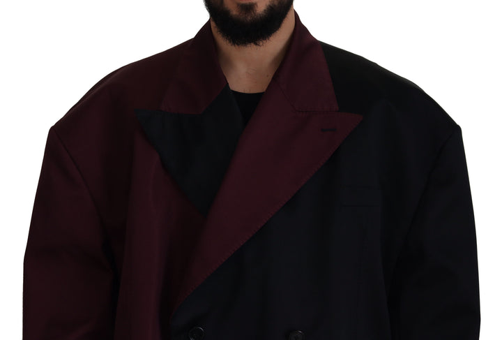 Dolce & Gabbana Bordeaux Polyester Double Breasted Jacket