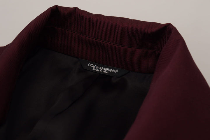 Dolce & Gabbana Bordeaux Polyester Double Breasted Jacket