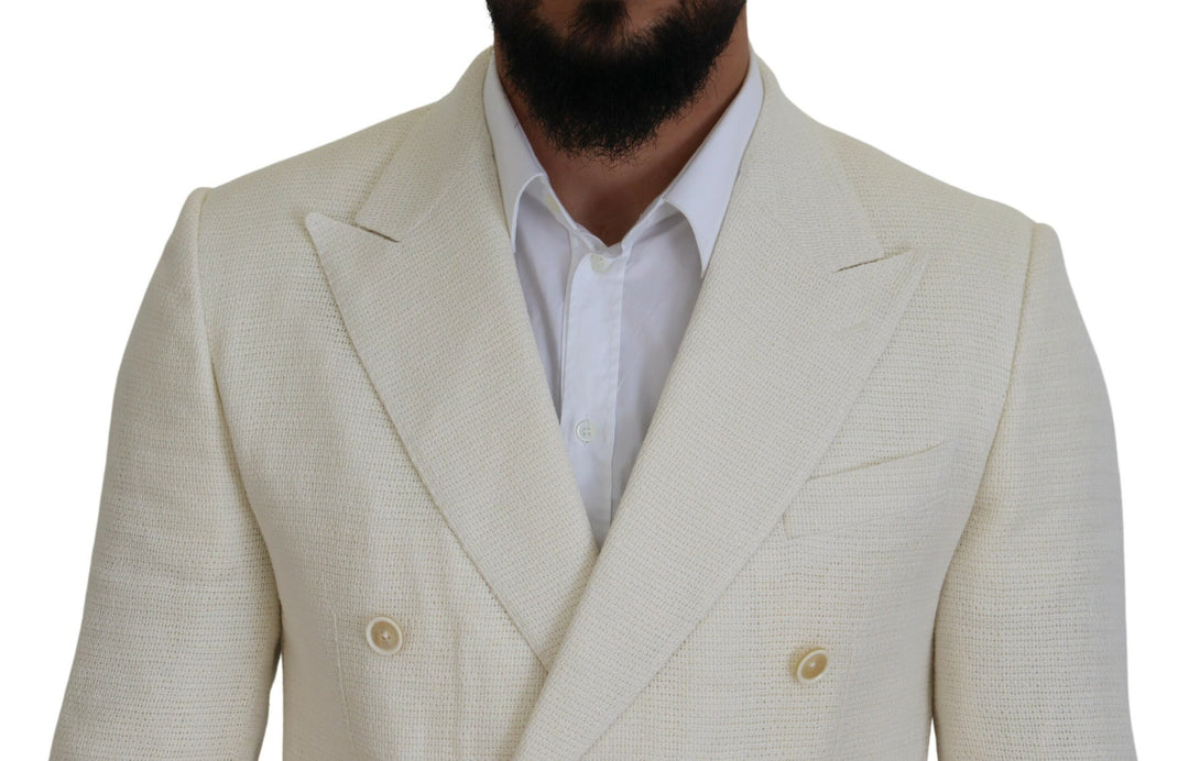 Dolce & Gabbana White Double Breasted 2 Piece TAORMINA Suit