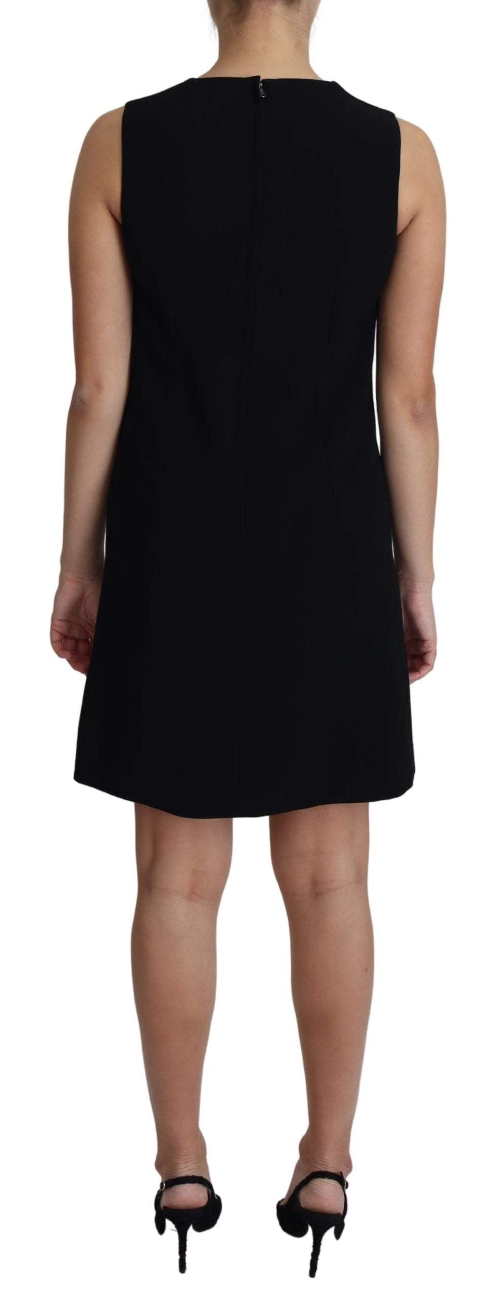 Dolce & Gabbana Black Viscose Stretch A-line Shift Mini Dress #women, Black, Dolce & Gabbana, Dresses - Women - Clothing, feed-agegroup-adult, feed-color-black, feed-gender-female, feed-size-IT36 | XS, feed-size-IT40|S, IT36 | XS, IT40|S, Women - New Arrivals at SEYMAYKA