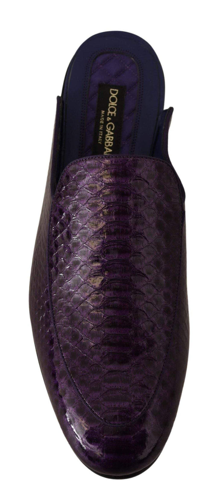 Dolce & Gabbana Purple Exotic Leather Flats Slides Shoes #men, Dolce & Gabbana, EU44/US11, feed-1, Purple, Sandals - Men - Shoes at SEYMAYKA