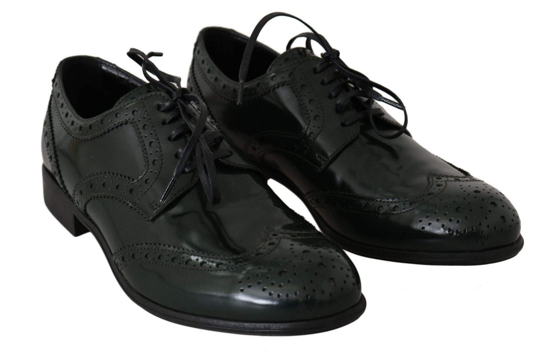 Dolce & Gabbana Green Leather Broque Oxford Wingtip Shoes #women, Boots - Women - Shoes, Brand_Dolce & Gabbana, Catch, Category_Shoes, Dolce & Gabbana, EU35/US4.5, EU36/US5.5, EU37.5/US7, feed-agegroup-adult, feed-color-green, feed-gender-female, feed-size-US4.5, feed-size-US5.5, feed-size-US7, Gender_Women, Green, Kogan, Shoes - New Arrivals at SEYMAYKA