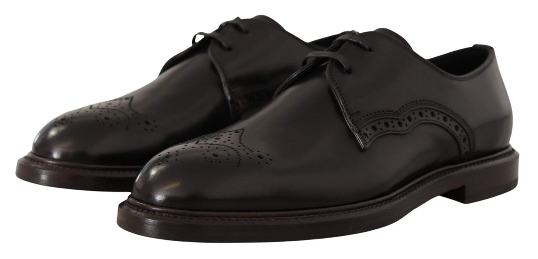 Dolce & Gabbana Black Leather Dress Formal Derby #men, Black, Dolce & Gabbana, EU39/US6, feed-1, Formal - Men - Shoes at SEYMAYKA