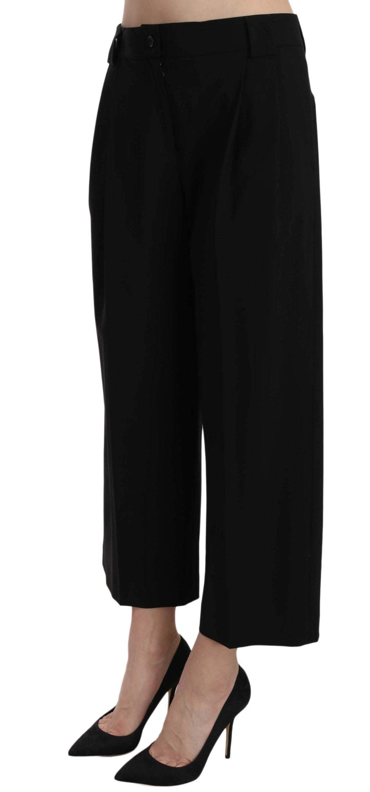 Dolce & Gabbana  Black Print Trousers Pants #women, Black, Brand_Dolce & Gabbana, Catch, Dolce & Gabbana, feed-agegroup-adult, feed-color-black, feed-gender-female, feed-size-IT40|S, Gender_Women, IT40|S, Jeans & Pants - Women - Clothing, Kogan, Women - New Arrivals at SEYMAYKA