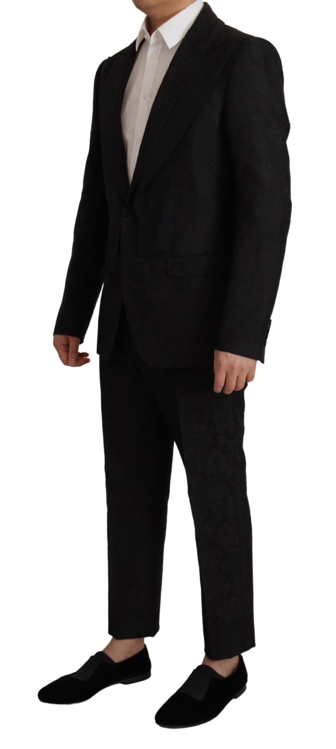 Dolce & Gabbana Black Polyester Formal 2 Piece MARTINI Suit