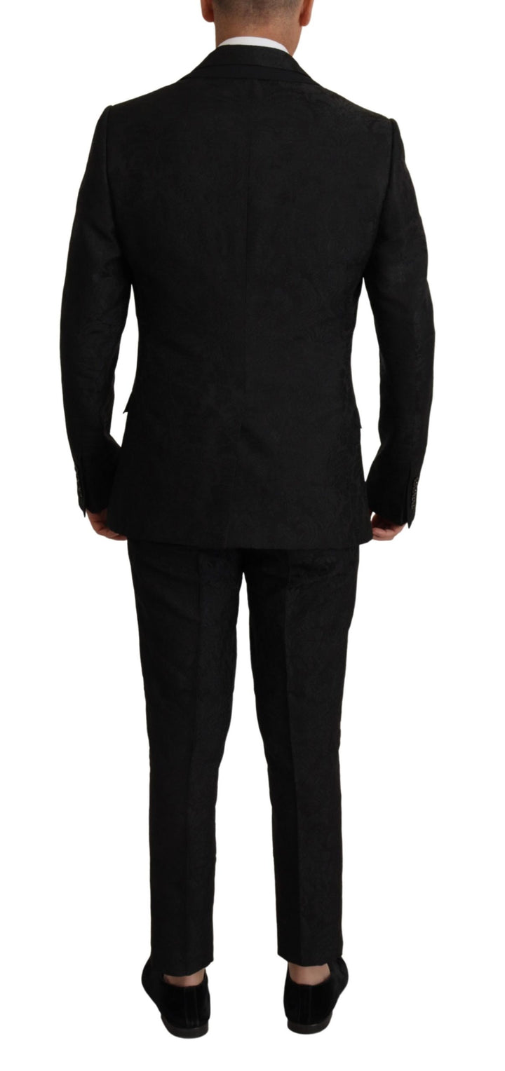 Dolce & Gabbana Black Polyester Formal 2 Piece MARTINI Suit