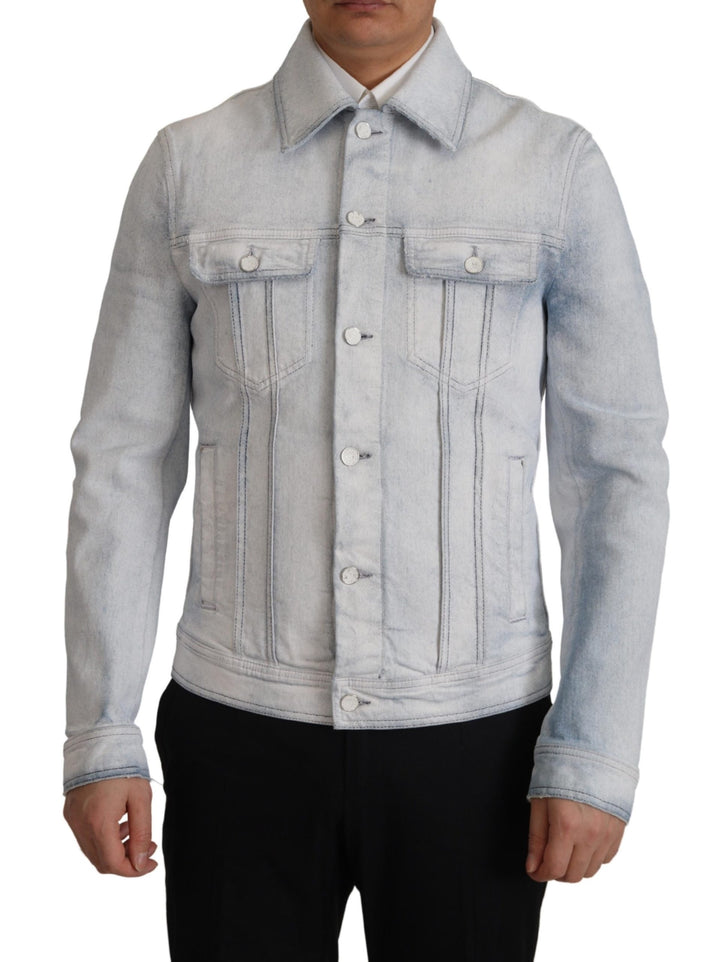 Dolce & Gabbana Light Blue Cotton Stretch Denim  Jacket