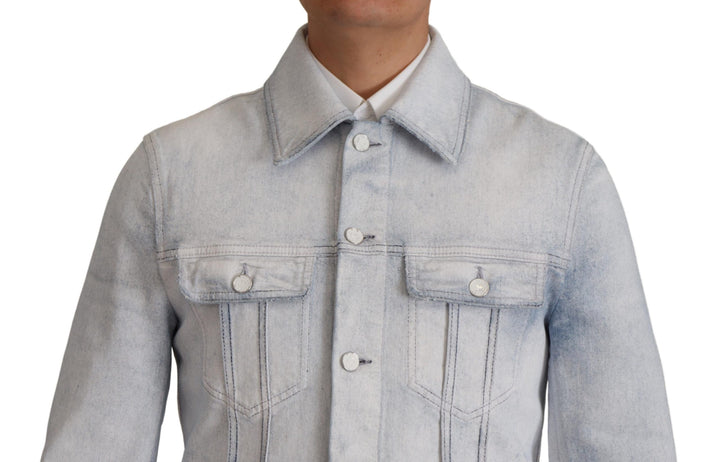 Dolce & Gabbana Light Blue Cotton Stretch Denim  Jacket