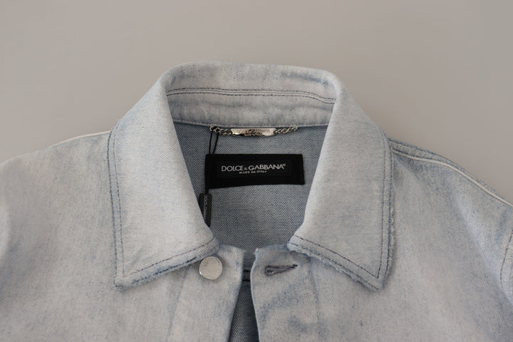 Dolce & Gabbana Light Blue Cotton Stretch Denim  Jacket