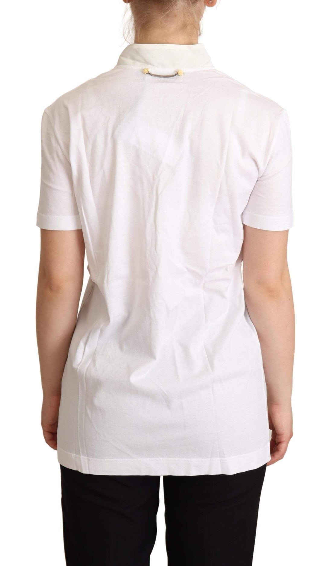 Dolce & Gabbana White Cotton Silk I'm In Love Top T-shirt Dolce & Gabbana, feed-agegroup-adult, feed-color-White, feed-gender-female, IT36|XXS, IT38|XS, IT40|S, IT42|M, IT44|L, Tops & T-Shirts - Women - Clothing, White at SEYMAYKA