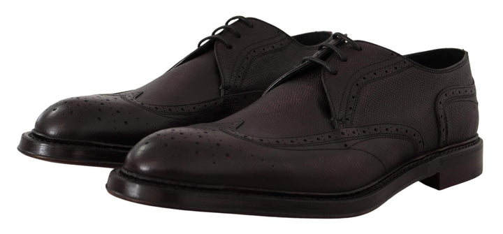 Dolce & Gabbana Purple Wingtip Leather Derby Shoes #men, Dolce & Gabbana, EU44/US11, feed-1, Formal - Men - Shoes, Purple at SEYMAYKA