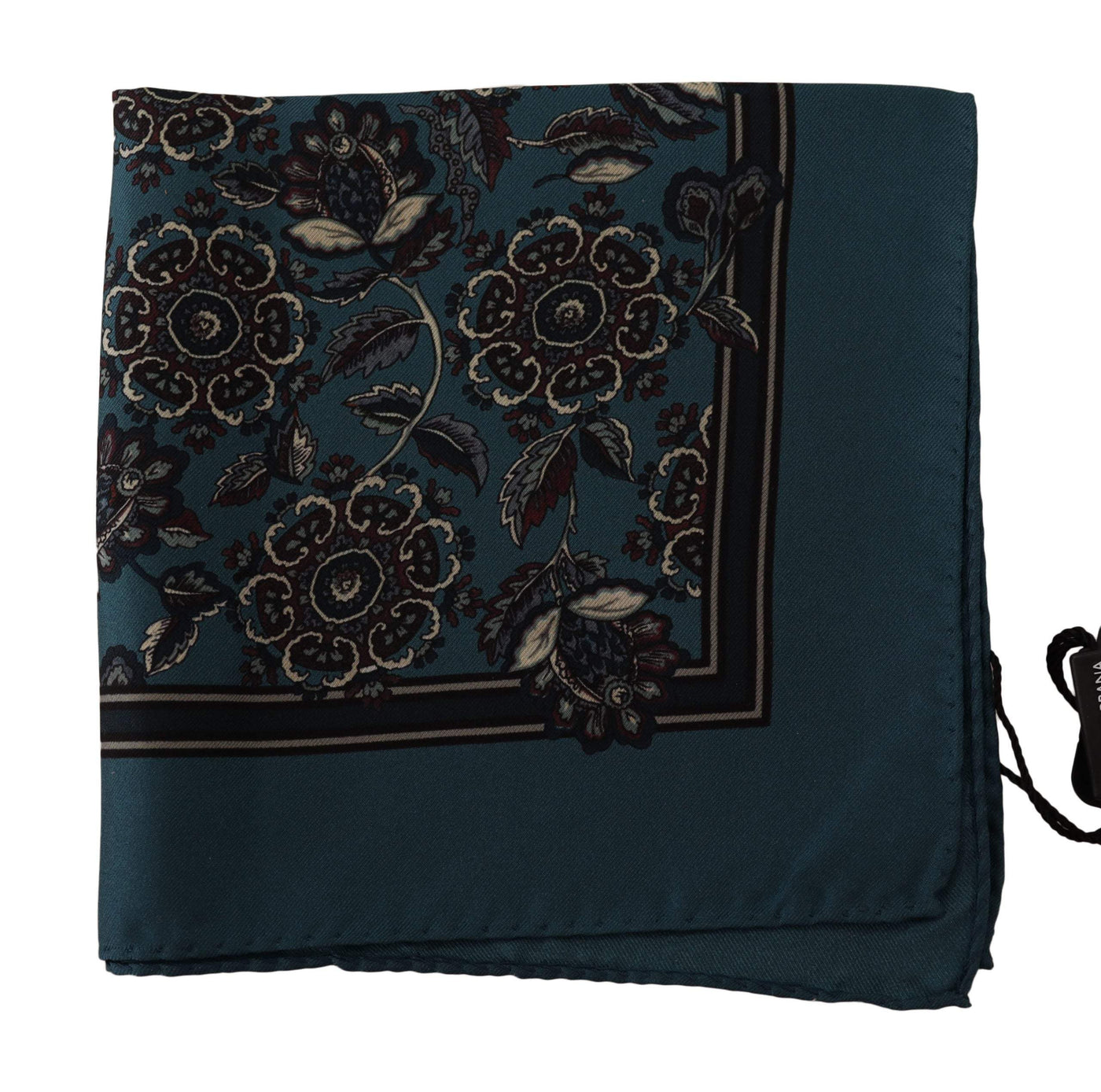Dolce & Gabbana Blue Floral Silk Square Handkerchief Scarf #men, Blue, Dolce & Gabbana, feed-1, Scarves - Men - Accessories at SEYMAYKA