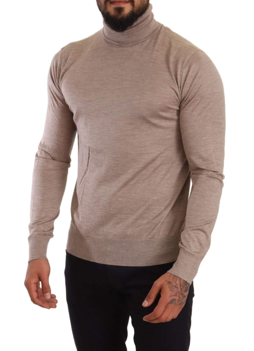 Dolce & Gabbana Beige Cashmere Turtleneck Pullover Sweater #men, Beige, Dolce & Gabbana, feed-agegroup-adult, feed-color-Beige, feed-gender-male, IT46 | S, IT48 | M, IT50 | L, Sweaters - Men - Clothing at SEYMAYKA