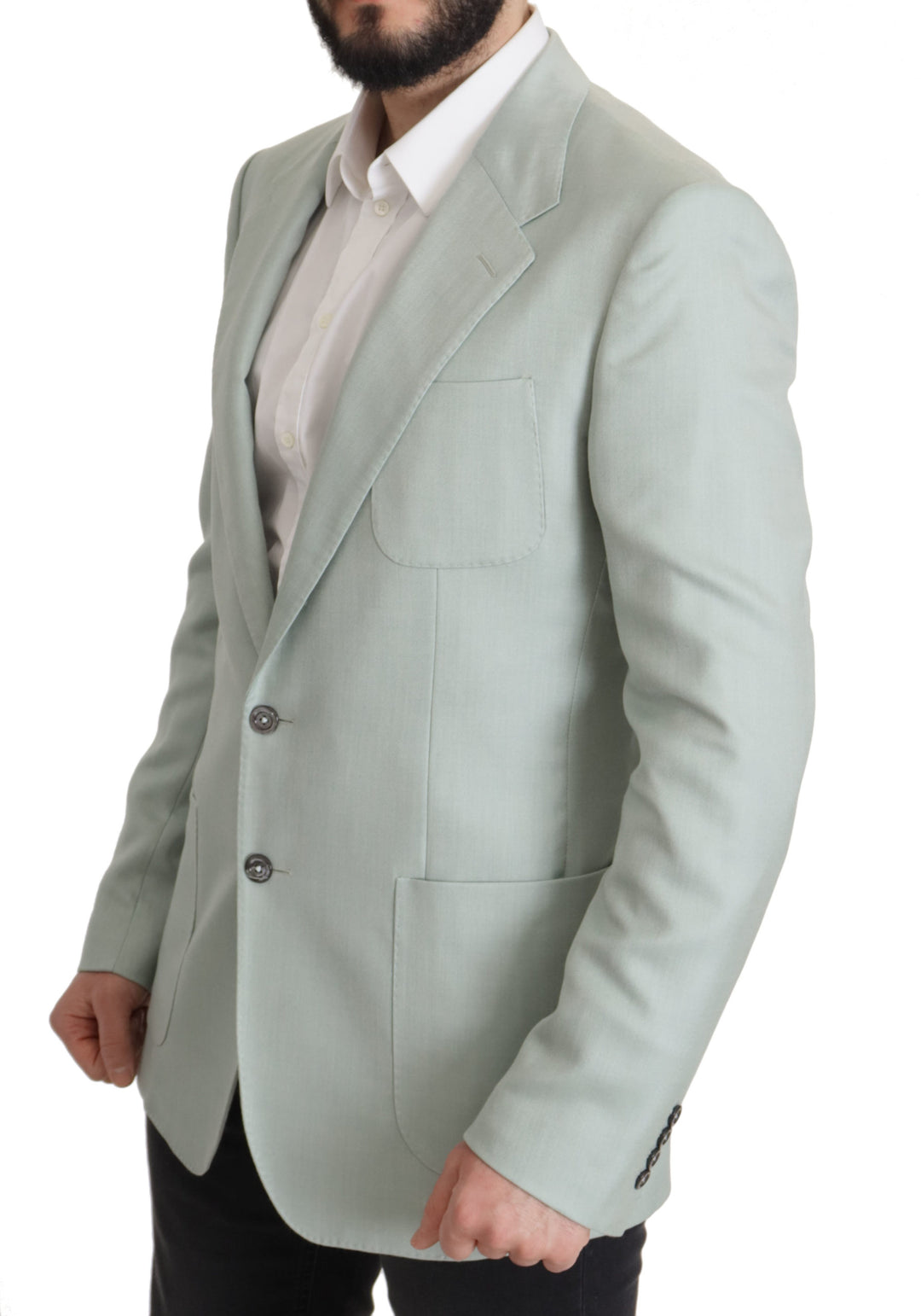 Dolce & Gabbana Green Cashmere Jacket Blazer Jacket