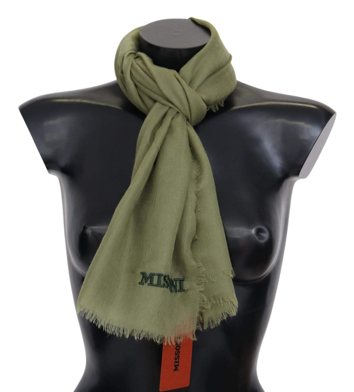 Missoni Green Cashmere Unisex Neck Wrap Scarf #men, feed-agegroup-adult, feed-color-Green, feed-gender-male, Green, Missoni, Scarves - Men - Accessories at SEYMAYKA