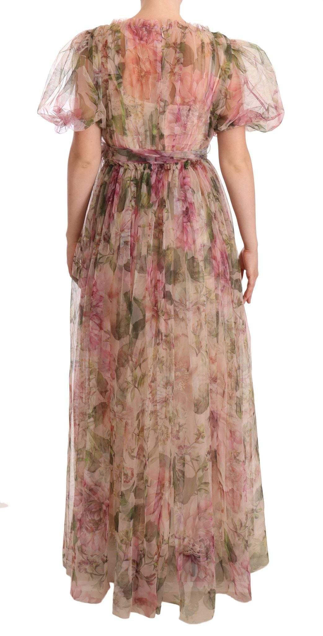 Dolce & Gabbana Multicolor Floral Print Long Maxi Gown Dress Dolce & Gabbana, Dresses - Women - Clothing, feed-1, IT38|XS, IT42|M, Multicolor at SEYMAYKA