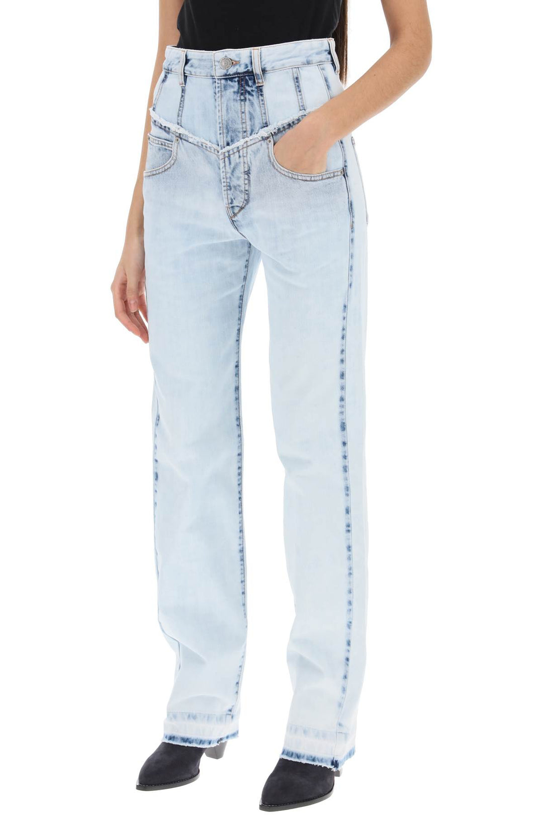 Isabel marant noemie straight leg jeans-3