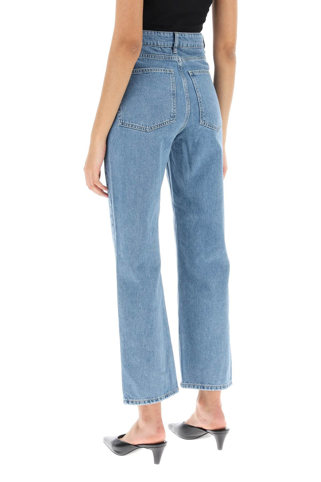 By malene birger milium cropped jeans in organic denim-2