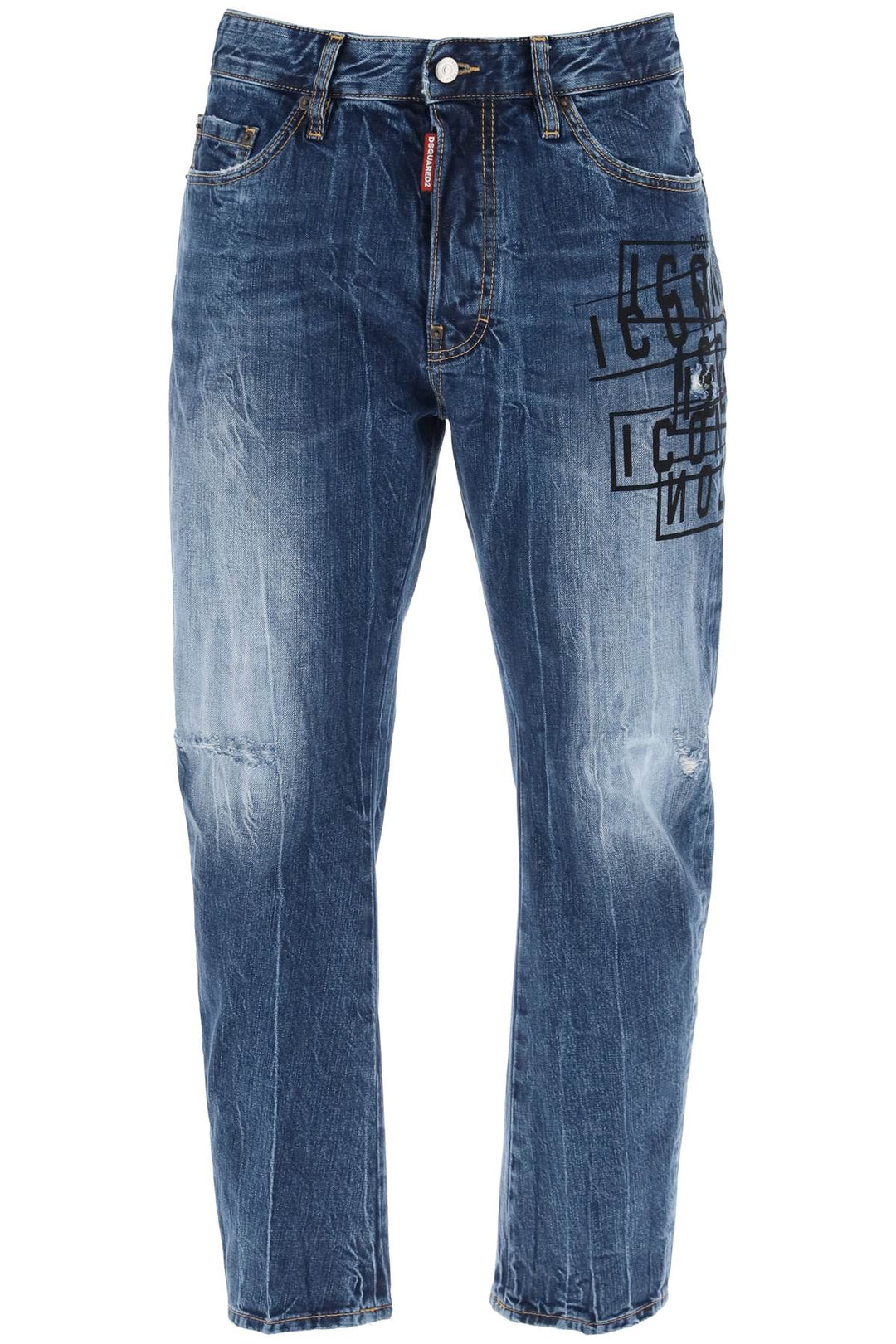 Dsquared2 jeans bro in icon dark wash stamps-0