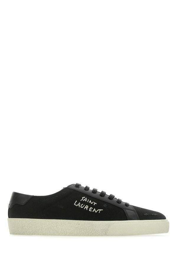 Saint Laurent Black Canvas & Leather Low Top Sneakers #men, Black, EU39/US6, EU40/US7, EU43/US10, feed-agegroup-adult, feed-color-Black, feed-gender-male, Men - New Arrivals, Saint Laurent, Sneakers - Men - Shoes at SEYMAYKA