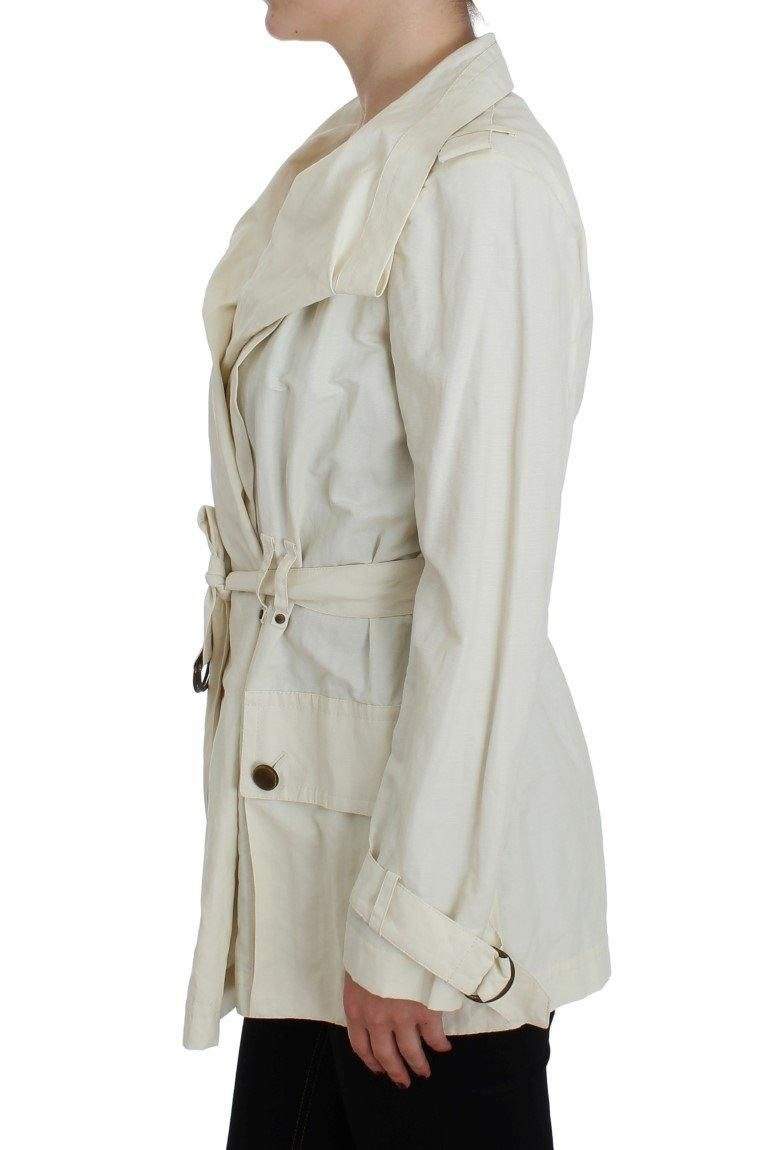 PLEIN SUD  Trench Coat Jacket #women, Catch, feed-agegroup-adult, feed-color-white, feed-gender-female, feed-size-IT42 | S, Gender_Women, IT42 | S, Jackets & Coats - Women - Clothing, Kogan, PLEIN SUD, White at SEYMAYKA