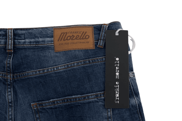 Frankie Morello  Wash Torn Dundee Slim Fit Jeans #men, Blue, Catch, feed-agegroup-adult, feed-color-blue, feed-gender-male, feed-size-W36, feed-size-W38, Frankie Morello, Gender_Men, Jeans & Pants - Men - Clothing, Kogan, Men - New Arrivals, W36, W38, W40 at SEYMAYKA