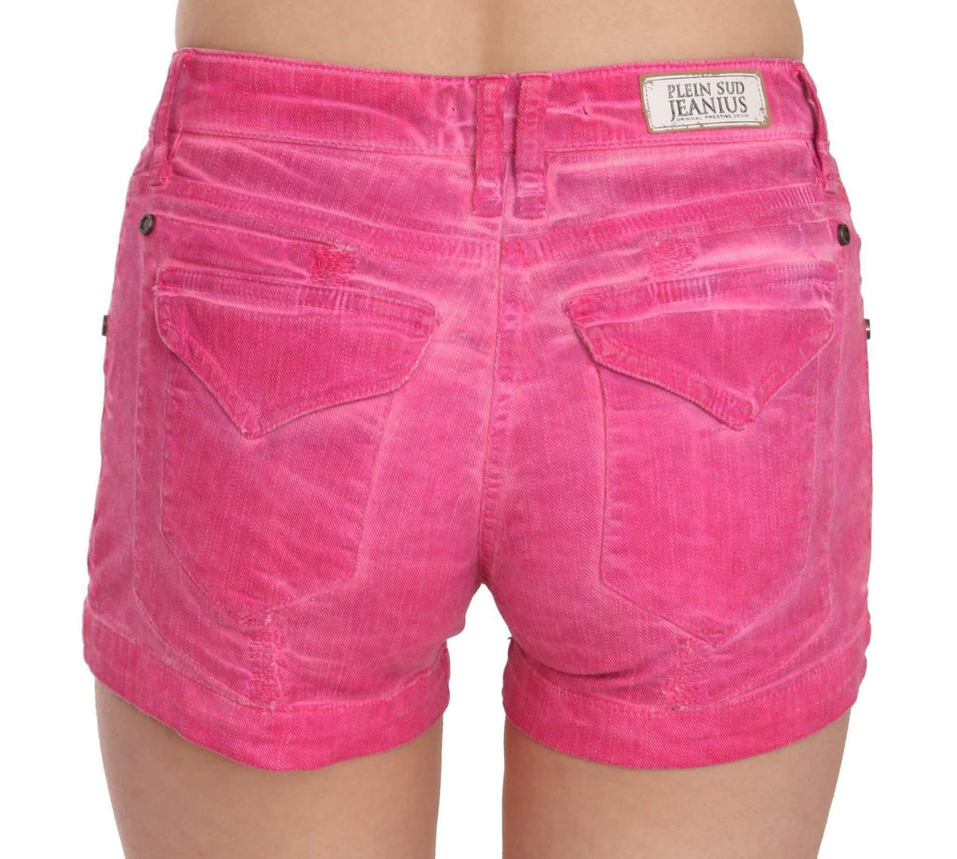 PLEIN SUD  Mid Waist Cotton Denim Mini Shorts #women, Catch, feed-agegroup-adult, feed-color-pink, feed-gender-female, feed-size-IT36 | XS, feed-size-IT38|XS, feed-size-IT42|M, Gender_Women, IT36 | XS, IT38|XS, IT42|M, Kogan, Pink, PLEIN SUD, Shorts - Women - Clothing, Women - New Arrivals at SEYMAYKA