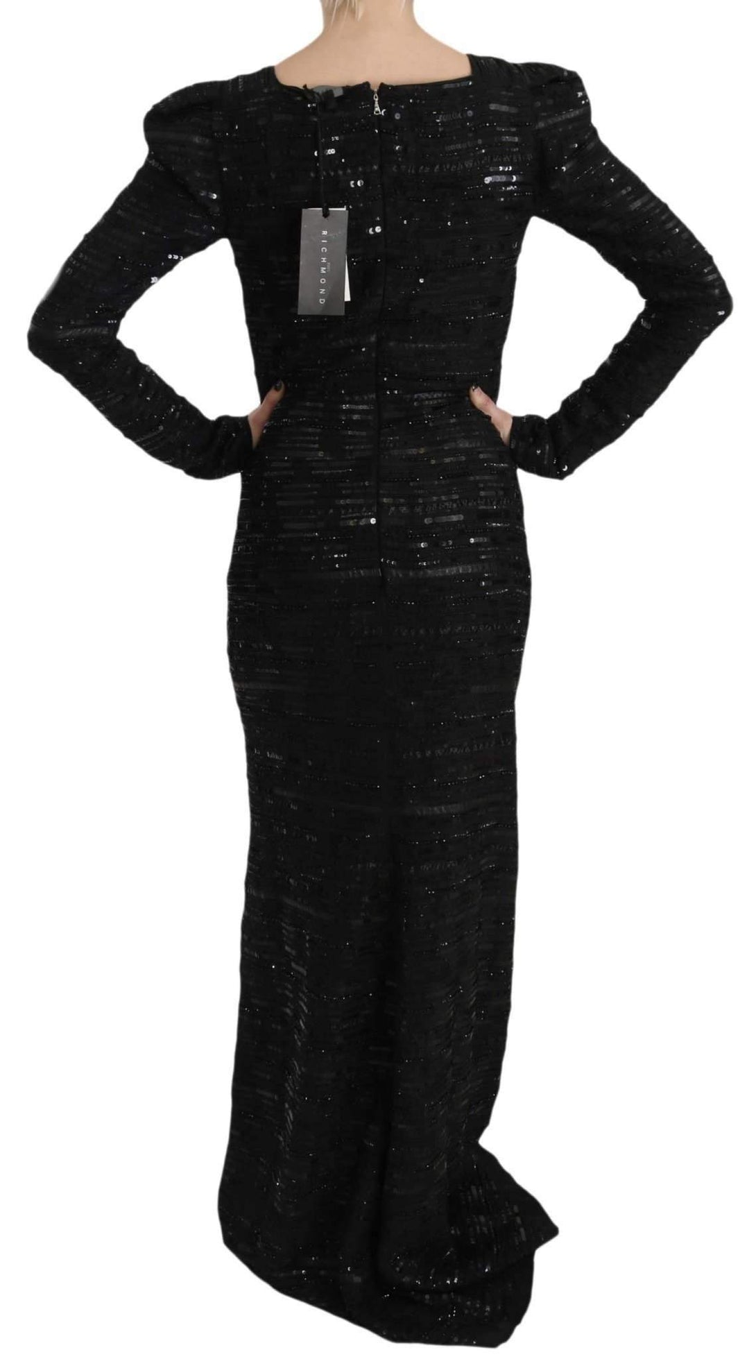 John Richmond  Silk Full Length Sequined Gown Dress #women, Black, Catch, Clothing_Dress, Dresses - Women - Clothing, feed-agegroup-adult, feed-color-black, feed-gender-female, feed-size-IT40|S, Gender_Women, IT40|S, John Richmond, Kogan, Women - New Arrivals at SEYMAYKA