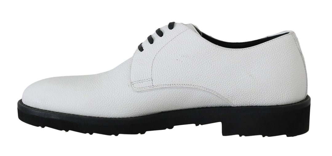 Dolce & Gabbana  White Leather Derby Dress Formal Shoes #men, Brand_Dolce & Gabbana, Catch, Category_Shoes, Dolce & Gabbana, EU39/US6, feed-agegroup-adult, feed-color-white, feed-gender-male, feed-size-US6, Formal - Men - Shoes, Gender_Men, Kogan, Shoes - New Arrivals, White at SEYMAYKA