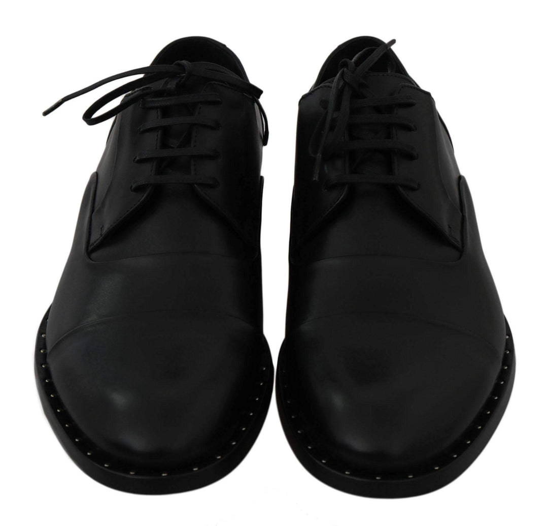 Dolce & Gabbana  Black Leather Derby Formal Shoes #men, Black, Brand_Dolce & Gabbana, Catch, Category_Shoes, Dolce & Gabbana, EU39/US6, EU44/US11, EU45/US12, feed-agegroup-adult, feed-color-black, feed-gender-male, feed-size-US11, feed-size-US12, feed-size-US6, Formal - Men - Shoes, Gender_Men, Kogan, Shoes - New Arrivals at SEYMAYKA