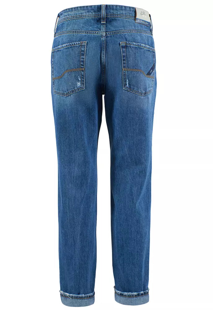 Blue Cotton Jeans & Pant