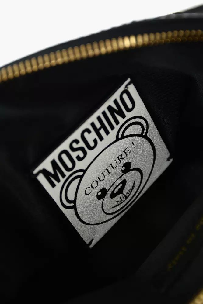 Moschino Couture Black Nylon Clutch Bag