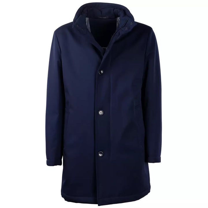 Made In Italy Blue Wool Vergine Jacket