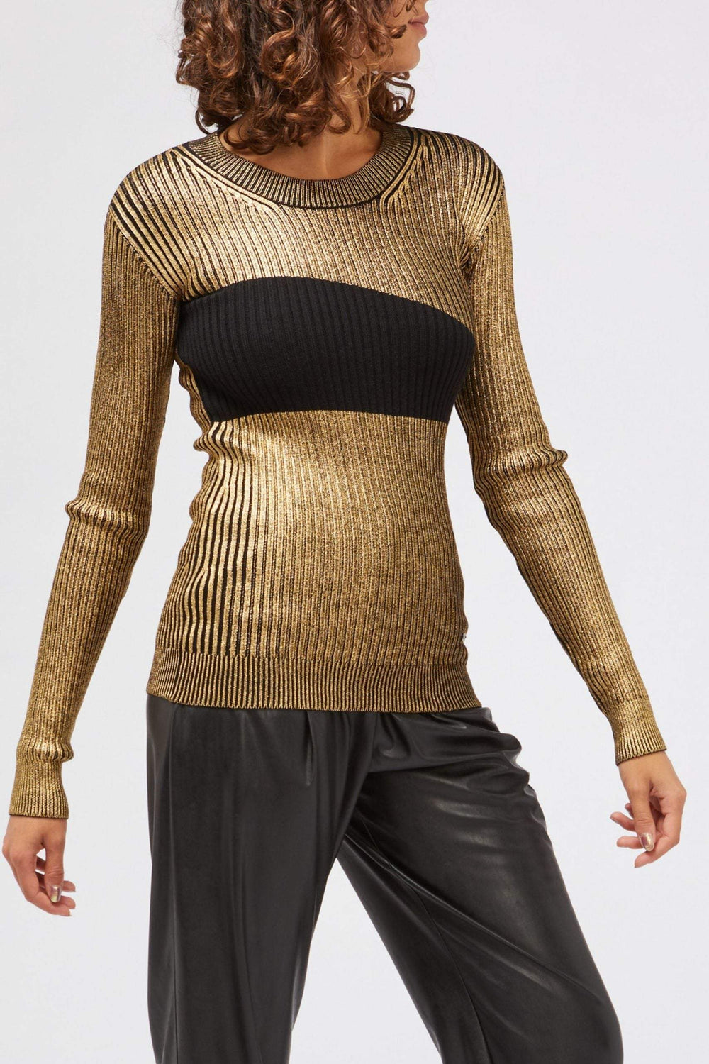 Custo Barcelona Gold Wool Sweater Custo Barcelona, feed-1, Gold, IT40 | XS, IT42 | S, IT44 | M, IT46 | L, Sweaters - Women - Clothing at SEYMAYKA