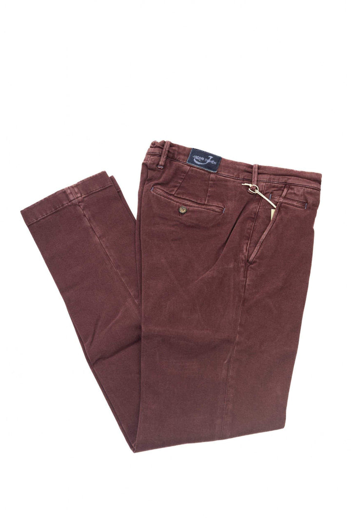 Jacob Cohen Burgundy Cotton Jeans & Pant #men, Burgundy, feed-1, Jacob Cohen, Jeans & Pants - Men - Clothing, W31, W32, W33, W34, W36, W38 at SEYMAYKA