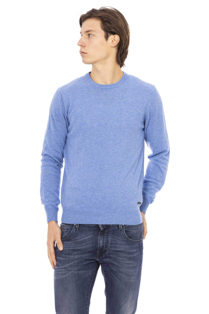 Baldinini Trend Light-blue Wool Sweater #men, Baldinini Trend, feed-1, L, Light-blue, M, Sweaters - Men - Clothing, XL at SEYMAYKA