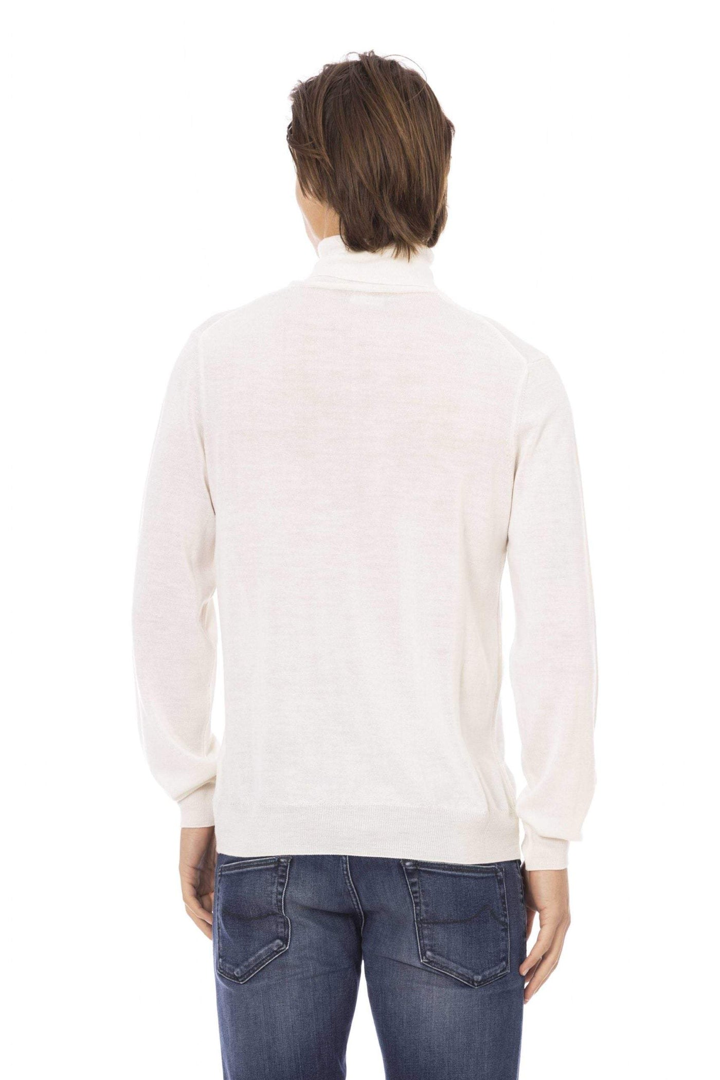 Baldinini Trend White Sweater #men, Baldinini Trend, feed-1, L, M, S, Sweaters - Men - Clothing, White, XL, XXL at SEYMAYKA