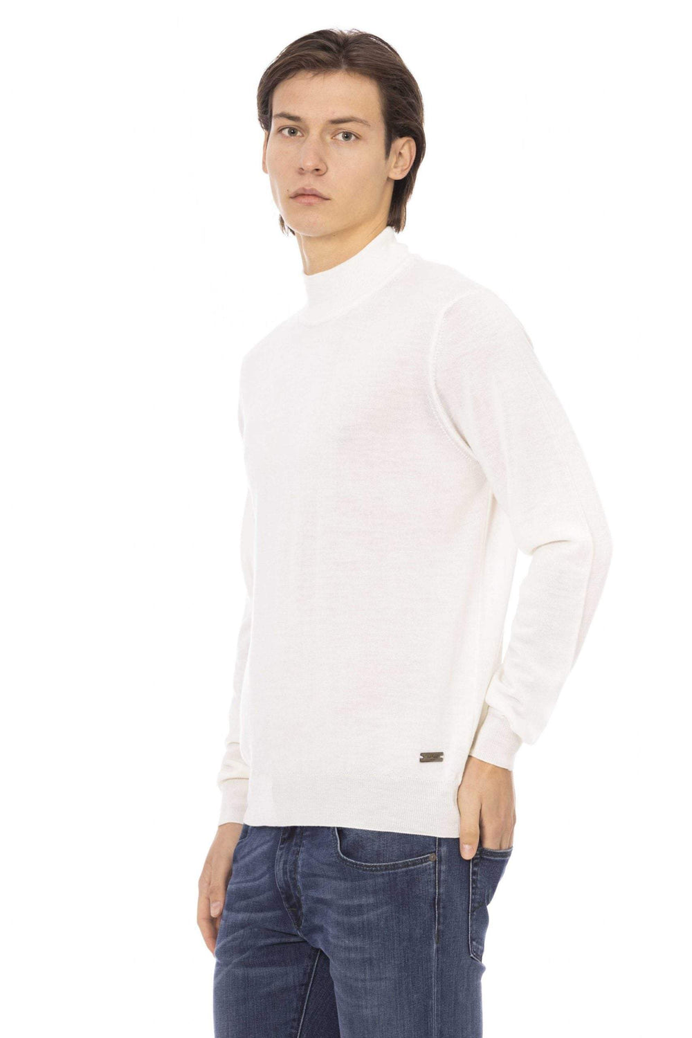 Baldinini Trend White Sweater #men, Baldinini Trend, feed-1, L, M, S, Sweaters - Men - Clothing, White, XL, XXL at SEYMAYKA