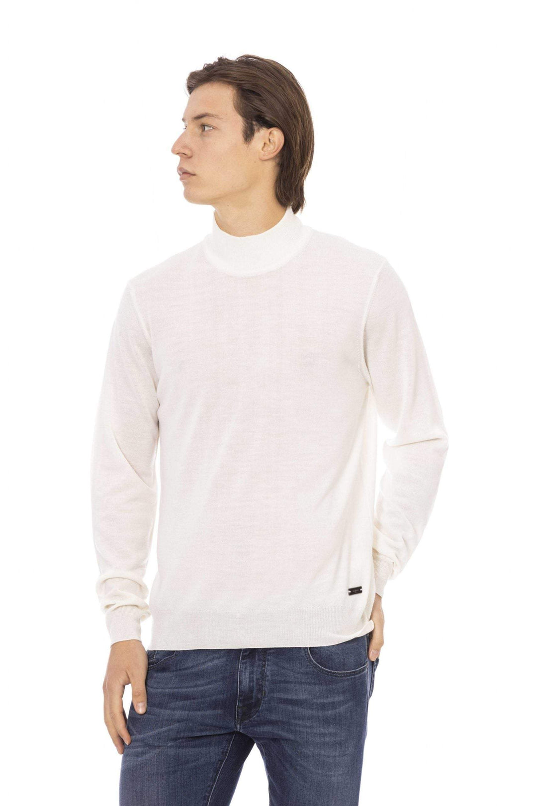 Baldinini Trend White Sweater #men, Baldinini Trend, feed-1, L, M, S, Sweaters - Men - Clothing, White, XL, XXL at SEYMAYKA