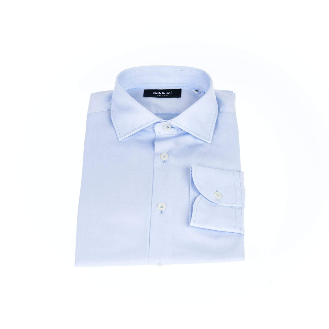 Baldinini Trend Light-blue Cotton Shirt #men, Baldinini Trend, feed-1, IT39 | S, IT40 | M, IT41 | L, IT42 | XL, IT43 | 2XL, IT44 | 3XL, Light-blue, Shirts - Men - Clothing at SEYMAYKA