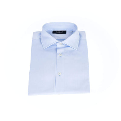 Baldinini Trend Light-blue Cotton Shirt #men, Baldinini Trend, feed-1, IT39 | S, IT40 | M, IT41 | L, IT42 | XL, IT43 | 2XL, IT44 | 3XL, Light-blue, Shirts - Men - Clothing at SEYMAYKA